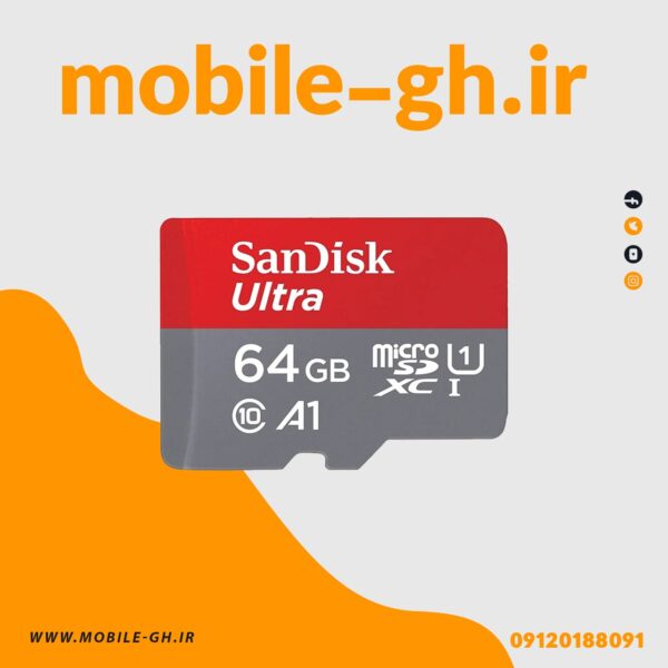 کارت حافظه سن دیسک مدل Ultra A1 سرعت 140MBps ظرفیت 64گیگابایت